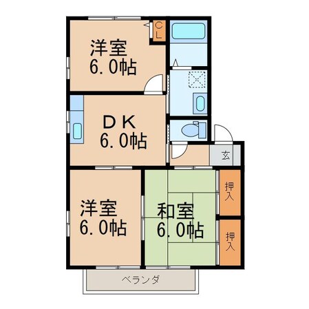 ハイツサカエの物件間取画像